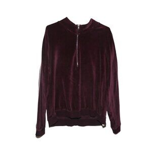 𝅺FABLETICS Britt Velour Pullover Sweater Half Zip Vintage Style Kate Huds…